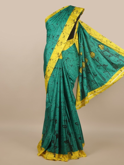 

Pothys Green & Yellow Printed Saree