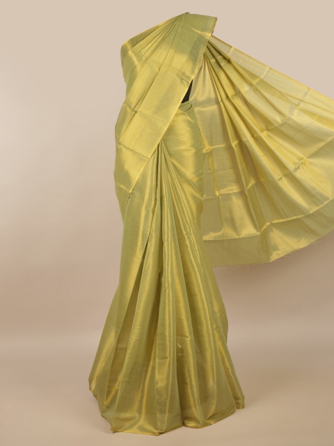 

Pothys Green & Gold-Toned Cotton Blend Saree