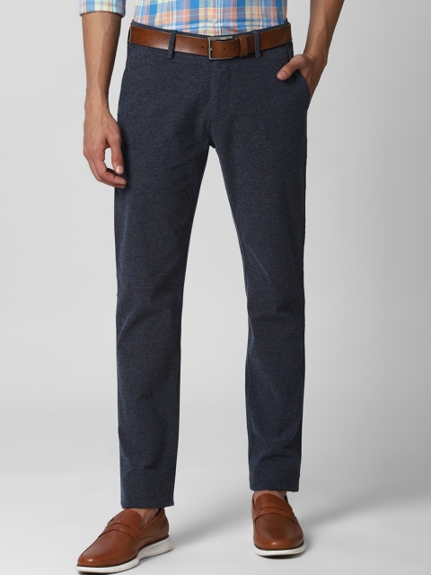 

Peter England Casuals Men Navy Blue Slim Fit Trousers