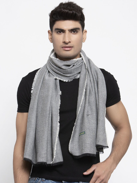 

Calvadoss Men Grey Solid Cotton Long Fit Muffler