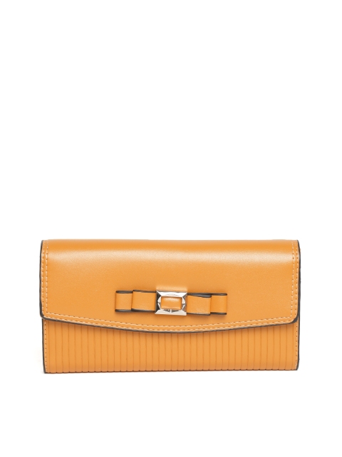 

DressBerry Women Mustard Yellow Quilted Wallet