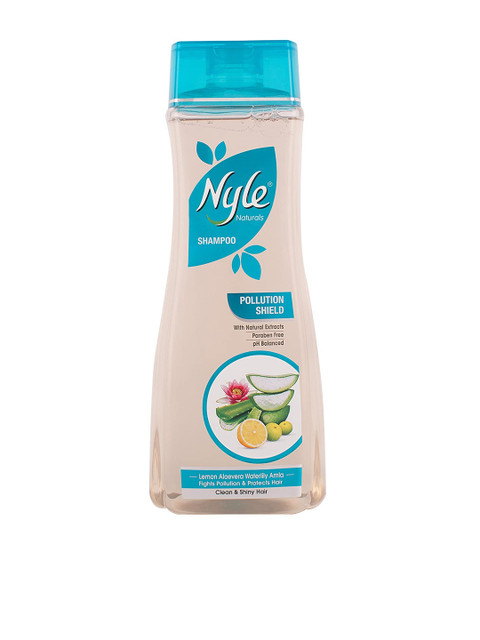

Nyle Naturals Pollution Shield Shampoo with Lemon Aloevera Waterlilly Amla 800 ml, White