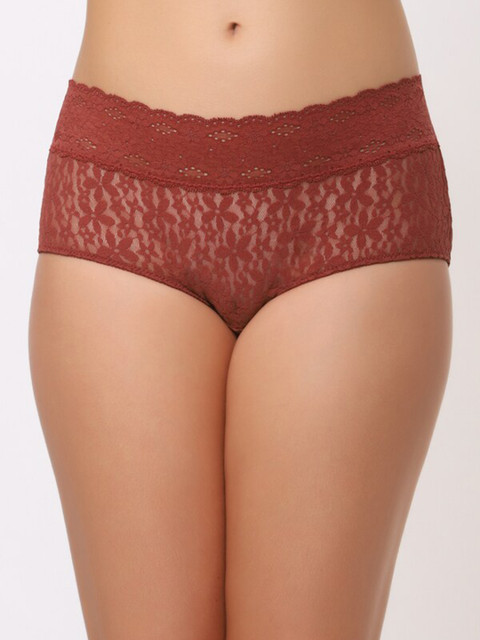 

Wacoal Women Red Self-Design Boy Shorts Briefs