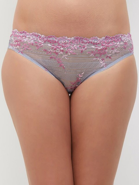 

Wacoal Women Grey & Pink Self-Design Bikini Briefs 64391-069