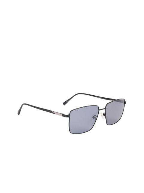 

MARC LOUIS Men Grey Lens & Black Square Sunglasses with Polarised and UV Protected Lens