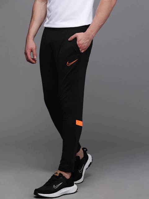 

Nike Men Black Brand Logo Printed Dri-FIT Academy Soccer Pants