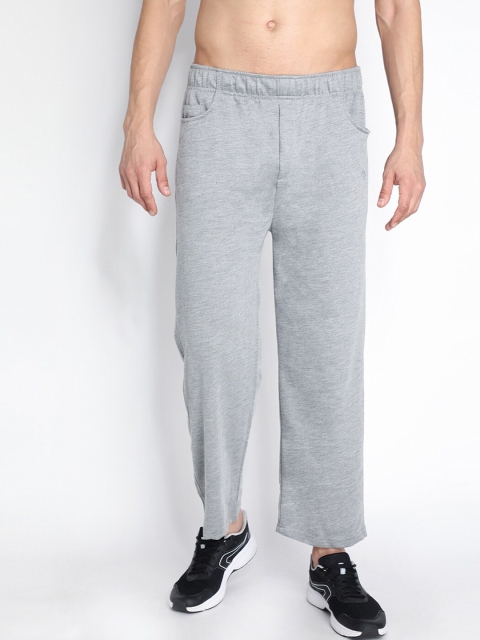 

Chkokko Men Grey Melange Solid Loose Fit Track Pants