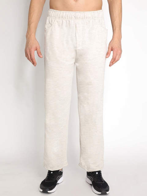 

Chkokko Men Off White Solid Loose Fit Track Pants