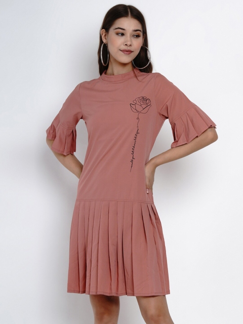 

Texco Pink Drop-Waist Dress