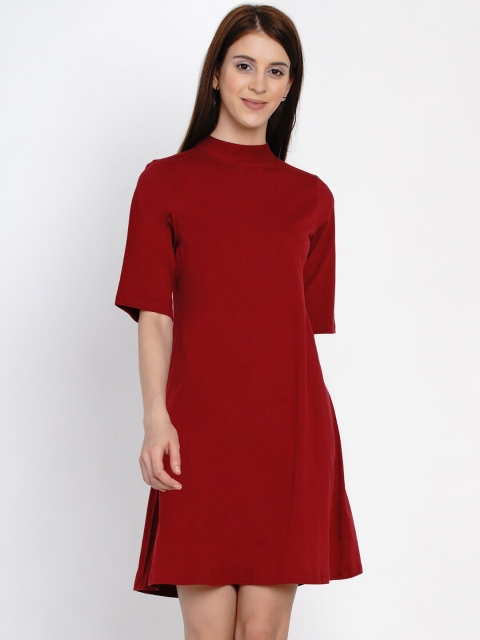 

Texco Burgundy A-Line Shift Dress