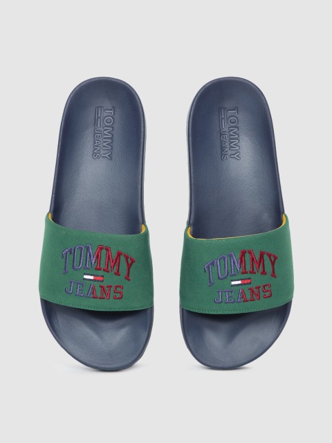 

Tommy Hilfiger Men Green & Blue Sliders