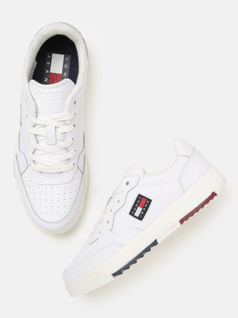 

Tommy Hilfiger Men White Leather Sneakers