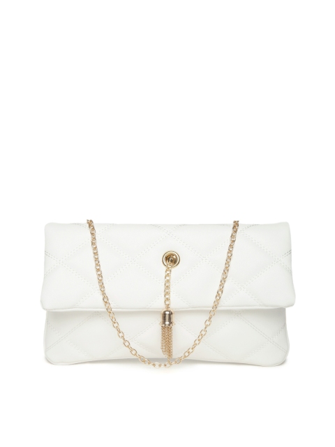 

Lino Perros Off-White Quilted Clutch with Chain Strap