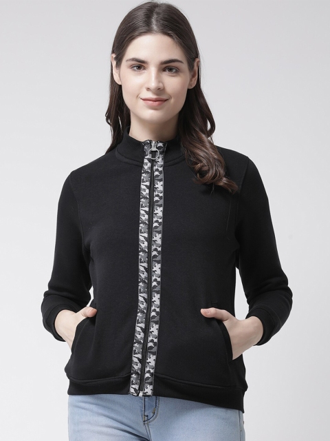 

Club York Women Black Printed Sweatshirt