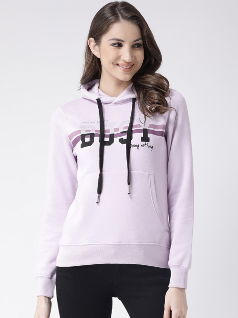 

Club York Woman Purple Printed Hooded Sweatshirt