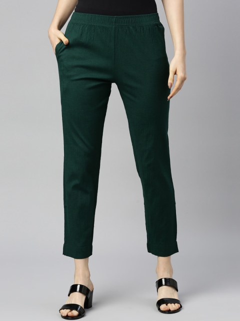 

GOLDSTROMS Women Green Cigerette Trousers