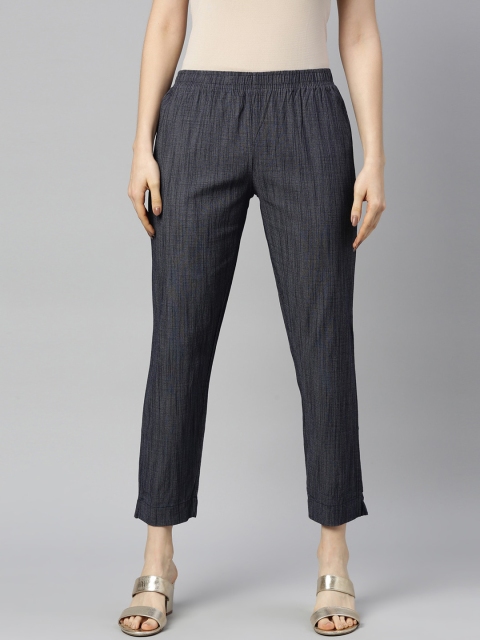 

GOLDSTROMS Women Navy Blue Cigerette Trousers