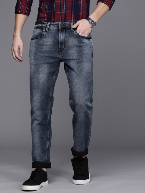 

Voi Jeans Men Blue Slim Fit Low Distress Light Fade Stretchable Jeans