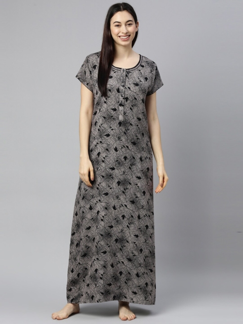 

GOLDSTROMS Grey Printed Maxi Nightdress