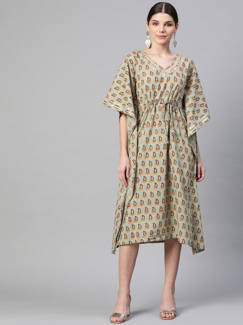 

Readiprint Fashions Green Printed Nightdress