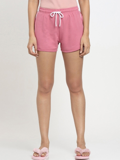 

Bewakoof Women Pink Pure Cotton Lounge Shorts