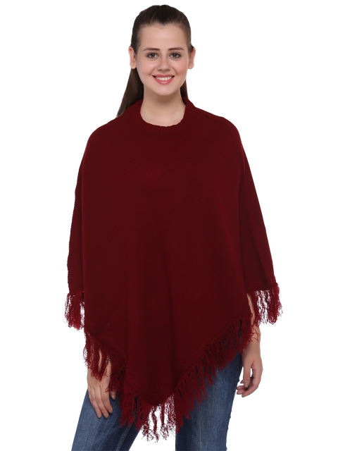 

Club York Women Maroon Acrylic Sweater