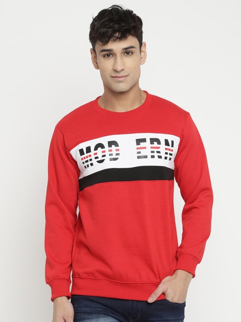 

V2 Value & Variety Men Red Printed Sweatshirt
