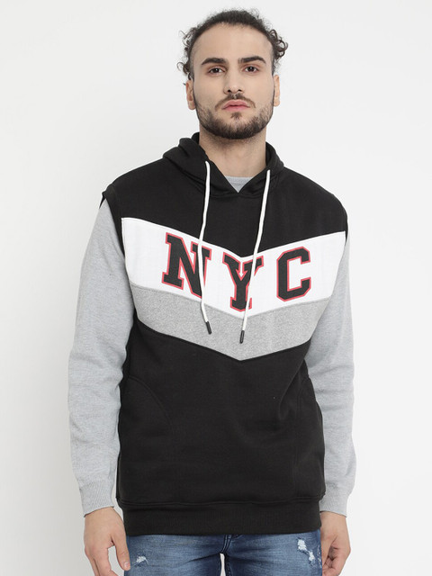 

V2 Value & Variety Men Black Hooded Sweatshirt