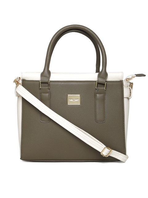 

Lisa Haydon for Lino Perros Taupe Colourblocked Handbag with Sling Strap