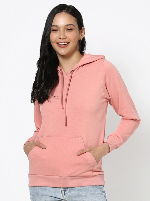 

Bewakoof Women Pink Hooded Sweatshirt