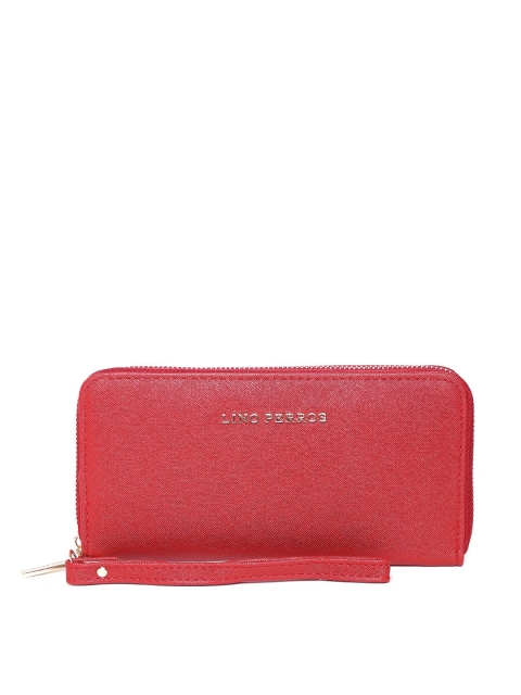 

Lino Perros Women Red Zip-Around Wallet