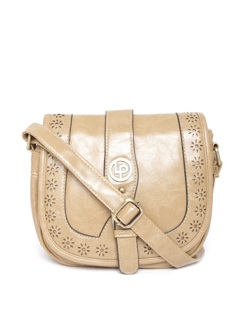 

Lino Perros Brown Laser Cut Sling Bag