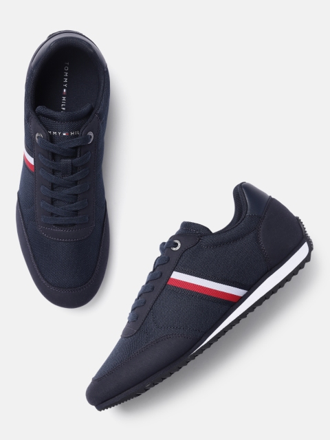 

Tommy Hilfiger Men Navy Blue Solid Sneakers