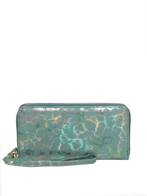 

DressBerry Women Green Printed Zip-Around Wallet