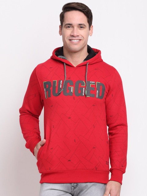 

VENITIAN Men Red Printed Sweatshirt