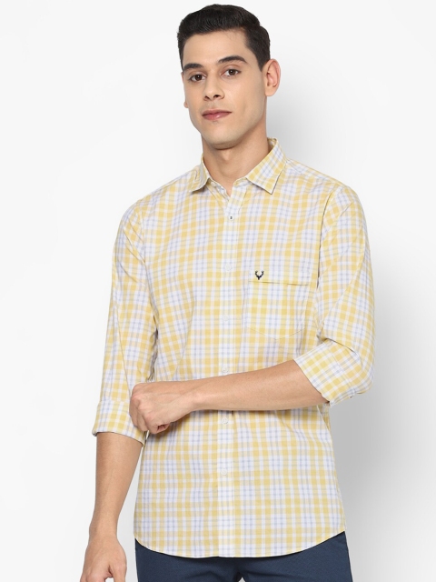 

Allen Solly Men Yellow Slim Fit Checked Casual Shirt