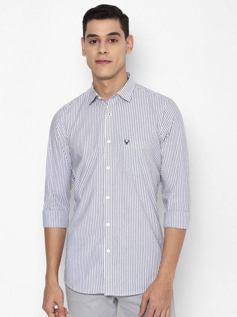 

Allen Solly Men Grey Slim Fit Micro Checks Checked Casual Shirt