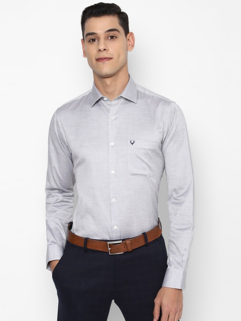 

Allen Solly Men Grey Slim Fit Pure Cotton Formal Shirt