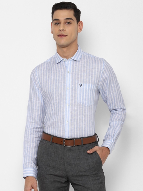 

Allen Solly Men Blue Slim Fit Striped Formal Shirt