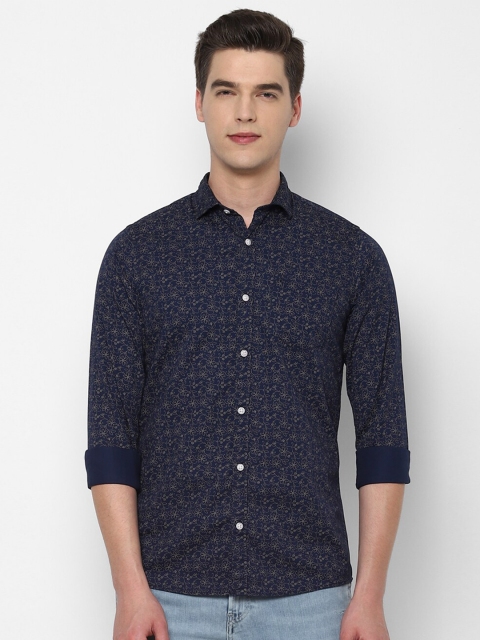 

Allen Solly Sport Men Navy Blue Floral Printed Pure Cotton Casual Shirt