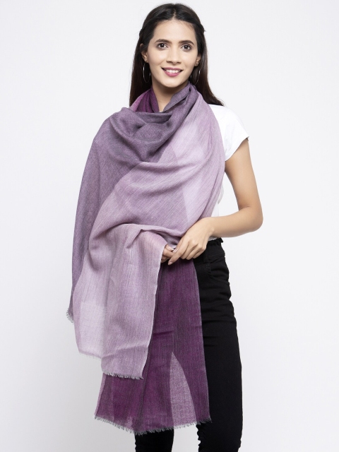 

Calvadoss Women Purple & Violet Colourblocked Woolen Muffler