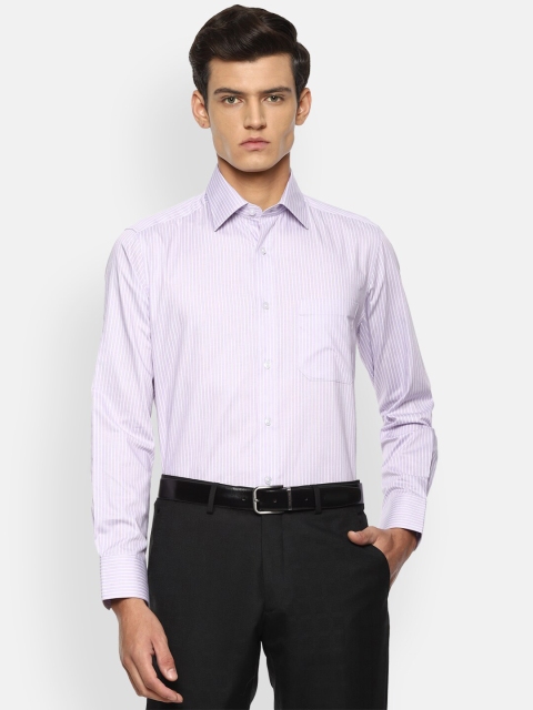 

Louis Philippe Men Purple Opaque Striped Formal Shirt