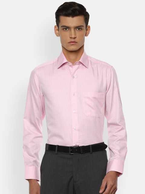 

Louis Philippe Men Pink Printed Formal Shirt
