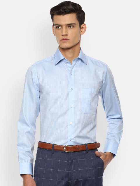 

Louis Philippe Men Blue Opaque Formal Shirt