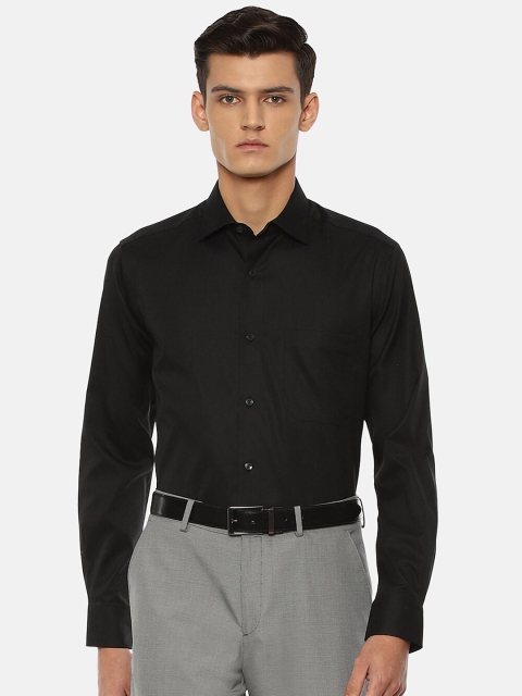 

Louis Philippe Permapress Men Black Opaque Formal Shirt