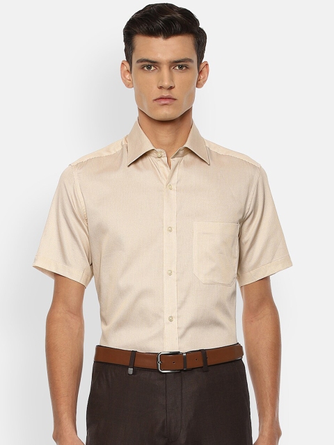 

Louis Philippe Men Beige Opaque Formal Shirt