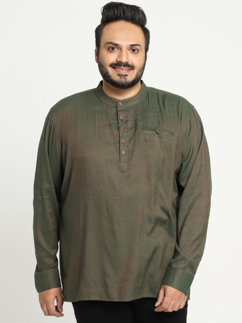 

Bewakoof Plus Men Green Kurta