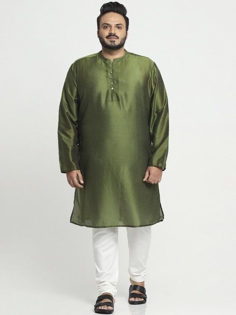 

Bewakoof Plus Men Green Kurta