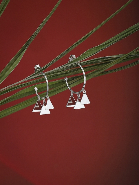 

VANBELLE Silver-Toned 925 Sterling Silver Drop Earrings