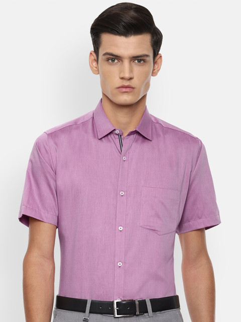 

Van Heusen Men Purple Opaque Pure Cotton Formal Shirt